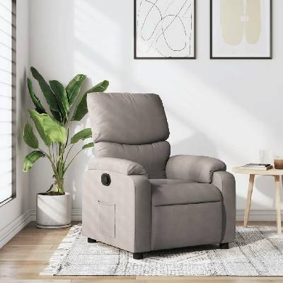 vidaXL 373418 Polohovací taupe textil