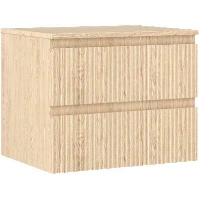 Mexen Rivel шкаф за баня под мивка 60 cm с плот, 2 чекмеджета, рифеловано, дъб - 91A20-06047-2-BFFC81 (91A20-06047-2-BFFC81)