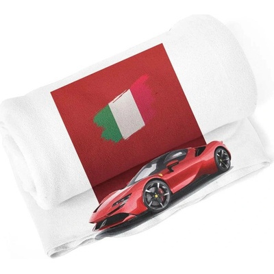 Sablio Deka Ferrari Italská vlajka na červeném bloku 150x120