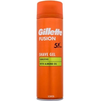 Gillette Fusion Sensitive Shave Gel успокояващ и хидратиращ гел за бръснене 200 ml за мъже