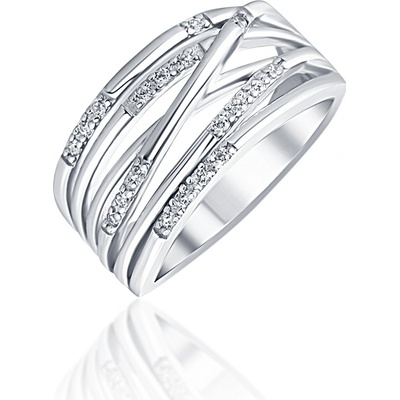 JVD Stříbrný prsten se zirkony SVLR0651XE9BI