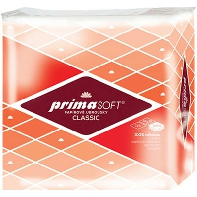 Primasoft Ubrousky papírové 1vrstvé celulóza bílé 100 ks 30x30cm