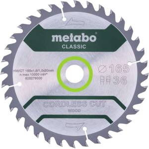 Metabo - Пилен диск за дърво, 165x20 мм, 36 зъба 628279000 (628279000)