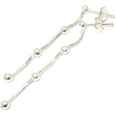 Šperky Nina Stříbrné náušnice dlouhé 925/1000 ns ag H 0138