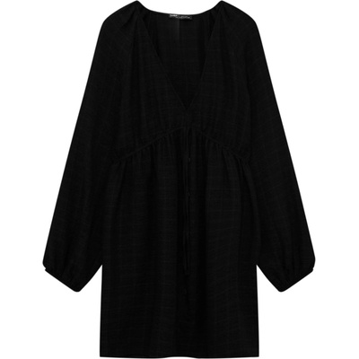 Pull&Bear Рокля тип риза черно, размер M