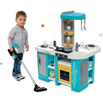 Smoby Set kuchynka elektronická Tefal Studio 360° XL Bubble a vysávač Rowenta Air Force so zvukom