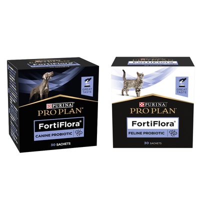 PRO PLAN Veterinary Diets Purina VD Feline Fortiflora Cat 30x1 g + PURINA PVD FortiFlora Dog 30x1g