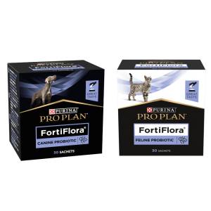 PRO PLAN Veterinary Diets Purina VD Feline Fortiflora Cat 30x1 g + PURINA PVD FortiFlora Dog 30x1g