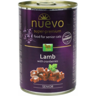 NUEVO CAT Senior Jahňacie s brusnicami 400 g