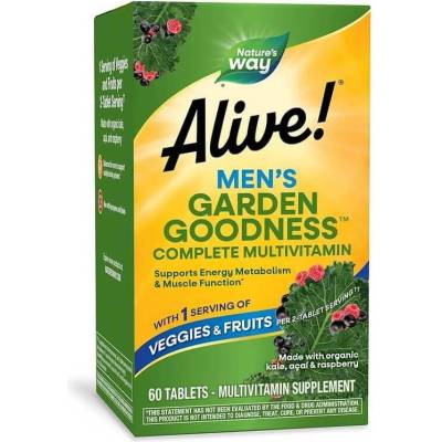 Nature's Way Alive Garden Goodness Men's Multivitamin, 60 таблетки, Nature's Way