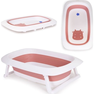 EcoToys Skládací vanička Kravička růžová