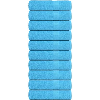 vidaXL Кърпи за баня 10 бр тюркоаз 70x140 см 360 gsm 100% памук (136979)