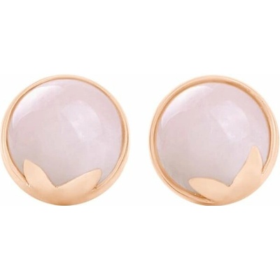 Eppi Cabochon ruženíny v zlatých náušniciach Greta E37306