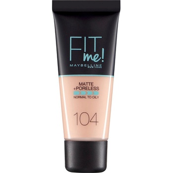 Maybelline Fit Me Matte + Poreless течен фон дьо тен 104 мека слонова кост 30 ml