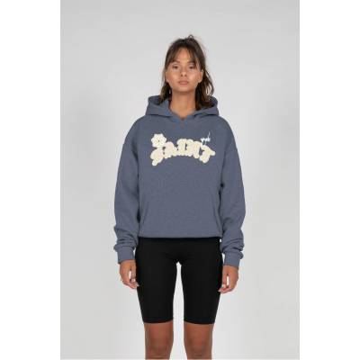 Mister Tee Овърсайз тениска Ladies Saint x Heavy Oversized Hoody vintageblue XXLUB-MJG11714-02428 - Черен, размер