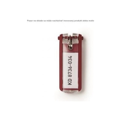 Prívesok na kľúče Menovky DURABLE key CLIP červené 6ks