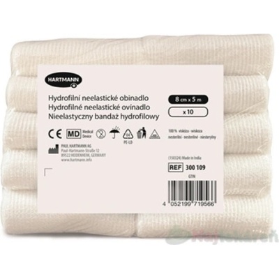 OBVAZ HYDROFILNY NESTERILNY 8 cm x 5 M 10 ks