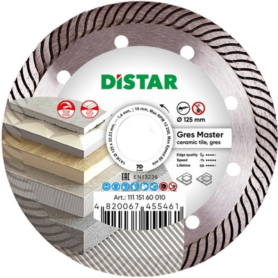 Diamantový kotouč DISTAR 1A1R 125 GRES MASTER