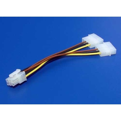 OEM napájecí rozdvojka pro VGA 2x 5.25 (MOLEX) na PCI-E (6pinů) 11.92.1020