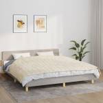 vidaXL Утежнено одеяло светлокремаво 155x220 см 11 кг плат (350813)