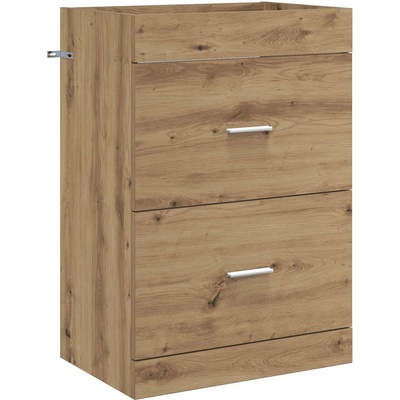 vidaXL Кабинет под мивка за баня Дъб артизан 56 x 37, 5 x 81 см (890711)