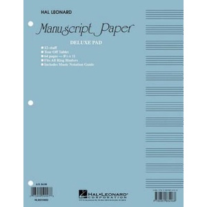 Manuscript Paper | Hal Leonard Publishing Corporation (ISBN: 9780881884968)