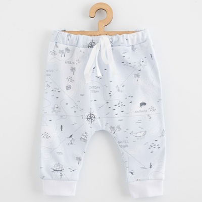 New Baby Detské bavlnené nohavice Jogger For Babies ocean