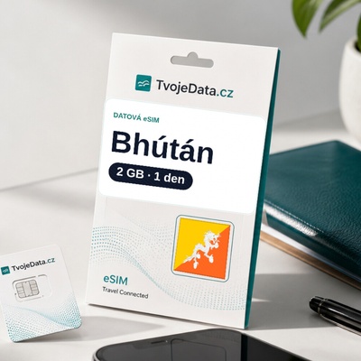 eSIM Bhútán neomezeně / 1 den - Bhútán P2G4NVTH3