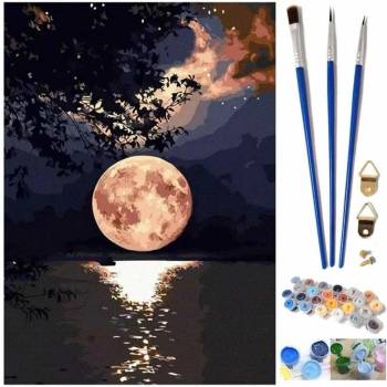 Pronett x J5580 Maľba podľa čísel Mesiac 40 x 50 cm