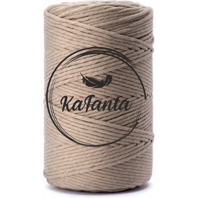 Macrame příze KaFanta PREMIUM 3mm/100m - dark beige