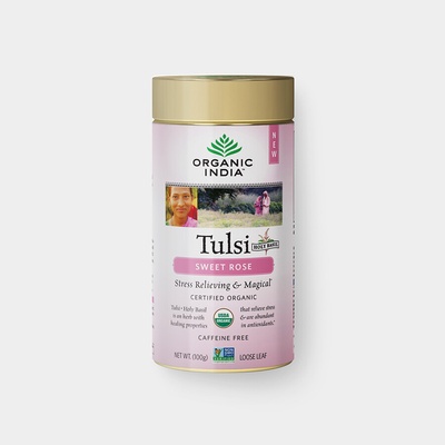 ORGANIC INDIA Tulsi Tea sladká růže sypaný čaj BIO 100 g