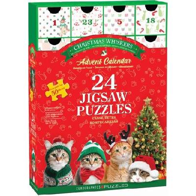EUROGRAPHICS Puzzle Adventní kalendář: Vánoční vousky 24x50 dílků