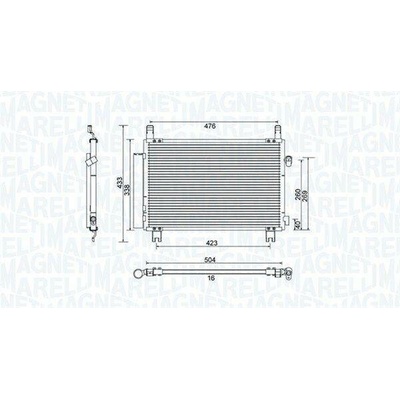 Kondenzátor klimatizace MAGNETI MARELLI 350203798000