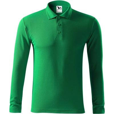 MALFINI Malfini pique polo ls 221 / Мъжка поло риза с дълъг ръкав - средно зелена xxl (2211617)