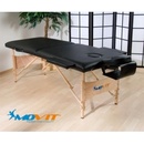 Masážní stoly a židle Movit M01332 přenosné masážní lehátko černé 184 x 70 cm