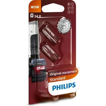 Philips Крушка, светлини на регистрационния номер philips w5w, 24v, 5w, 2 бр