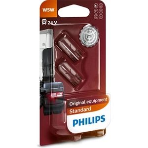 PHILIPS Крушка, светлини на регистрационния номер philips w5w, 24v, 5w, 2 бр