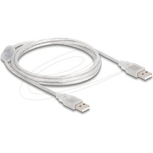 Delock Кабел Delock USB-A мъжко - USB-A мъжко 1.5 m, прозрачен (DELOCK-83888) - smartx