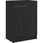 vidaXL Мебел под мивка за баня Черно 56 x 37, 5 x 81 см (890005)