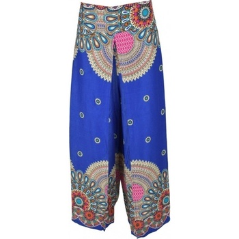 Kalhoty Joga Open viskóza mandala II modré