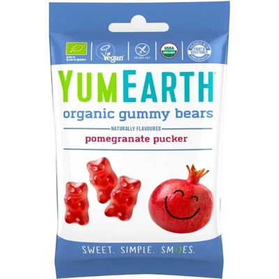 YumEarth YumEarth Плодово желирани мечета с вкус на нар БИО 50гр