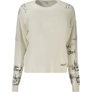 DESIGUAL Пуловер за жени desigual, Размер m, Цвят Бяло (26swjf10_bi1001)