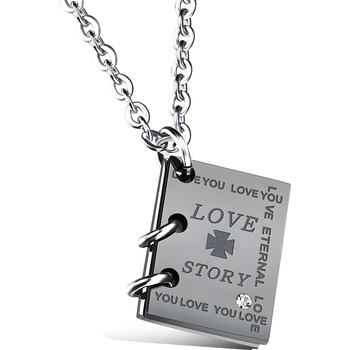 HARAHU Колие Love Story - Сребристо / Черно KP21664 (21664)