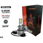  Комплект от 2 броя LED ЛЕД диодни крушки H7 Х7 12V 200W 17000lm за фарове Canbus без грешки 6000К