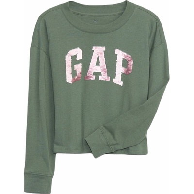 GAP V-LS ELV Logo khaki ružová
