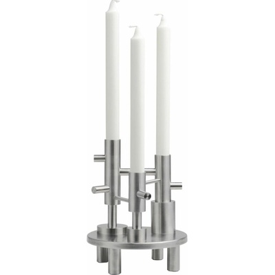 Fritz Hansen Svietnik na konickú sviečku 20 cm, strieborná, nehrdzavejúca oceľ