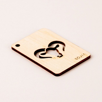 SOJKA Dřevěná vůně do auta - Muflon obrys