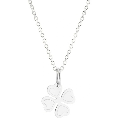 Gemmax Řetízek se čtyřlístkem z bílého zlata GUSWN-01052-39271