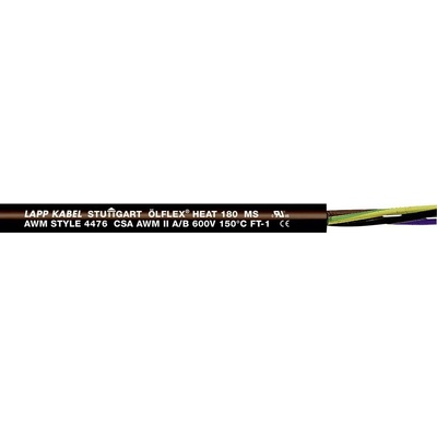 Lapp HEAT 180 MS 46604/100 vysokoteplotný kábel 7 G 0.50 mm² 100m čierna
