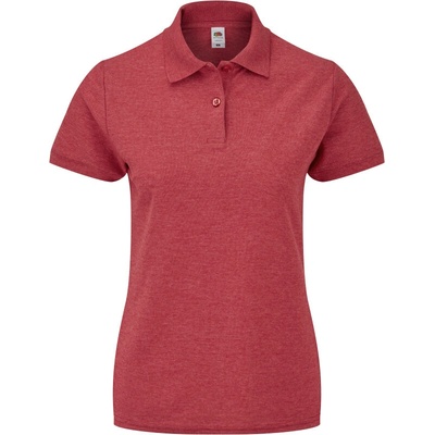 Fruit of the Loom Polokošile Lady-Fit 65/35 Polo krátký rukáv dámská COT-163212u4700 Melír vintage červená